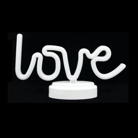 Neon Işıklı Love Yazılı Masa Gece Lambası