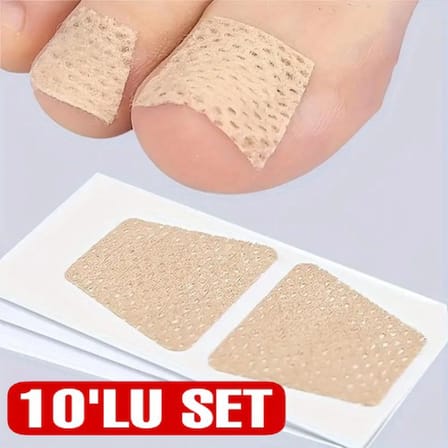 KOLAY UYGULANABİLİR AYAK TIRNAĞI ONARIM YAMASI 10'LI SET