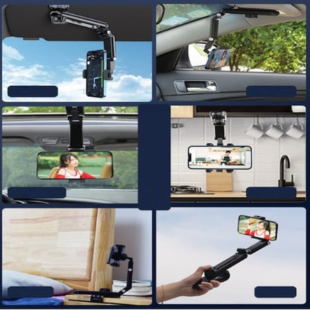 1080° Dönebilen Çok Fonksiyonlu Telefon Tutucu