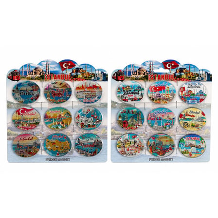 İstanbul Temalı Silikon Buzdolapı Süsü Magnet 9'Lu Set