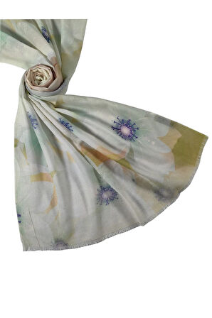 Mısırlı Eşarpları Desenli Yün Şal 75x190