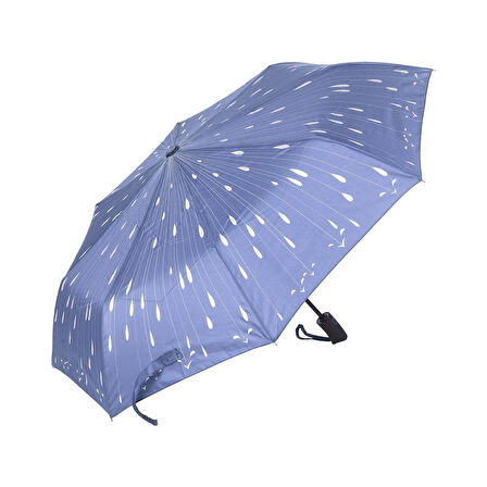 Marlux Mavi Desenli Tam Otomatik Unisex Şemsiye