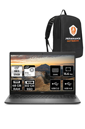 DELL Latitude 3550 i5 1345U 48GB 512GB SSD 15.6'' FHD FDOS Taşınabilir Bilgisayar & PER4 ÇANTA