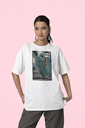 Marvel 2026 Doctor Doom Baskılı Unisex Oversize Tişört