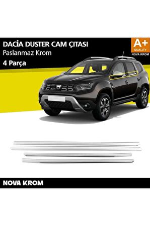 Dacia Duster Krom Cam Çıtası 4 Prç. 2018 Üzeri