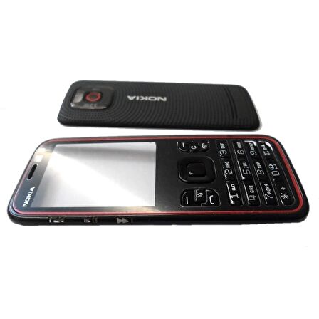 Nokia 5630 Kapak Nokia 5630 uyumlu Siyah ön Kapak Arka Kapak Tuş Takımı 