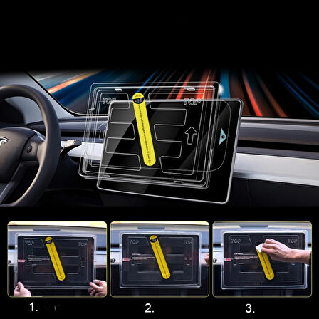 TESLA JUNİPER 15,4'' BLUE LIGHT Ekran Koruyucu AR Oleofobik Uygulama Aparatlı Temperli Cam ÖN+ARKA