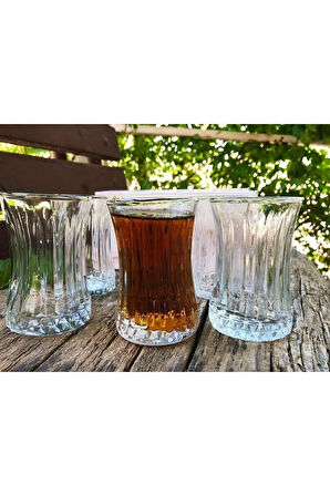 6 Lı Cam Çay Bardağı 6 Lı Cam Çay Bardağı Elysia model 160 ML ithal ÇAY BARDAĞI
