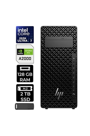 Z2 G1i Core Ultra 7 265K RTX 2000 Ada 16GB 128GB RAM 2TB SSD Win11 Pro A2KR1ESPN429 Masaüstü İş İstasyonu + PER4 USB Bellek