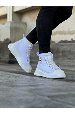 017 Beyaz Erkek Yarım Bilek Casual Ayakkabı