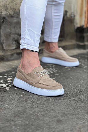 Litae Trend508 Bej Süet Ortopedik Taban Erkek Casual Ayakkabı