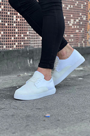 016 Beyaz Triko Erkek Casual Ayakkabı