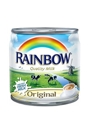 Rainbow Quality Milk Orijinal Evaporated Milk (Buharlaştırılmış Süt) 170 Gr
