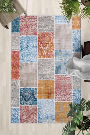 Kaymaz Taban Yıkanabilir Halı – Mutfak, Salon, Yatak Odası için Modern Dijital Baskı Halı (SLNHALI36