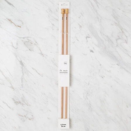 La Mia Whitewood 4.5 mm 36 cm Ahşap Örgü Şişi