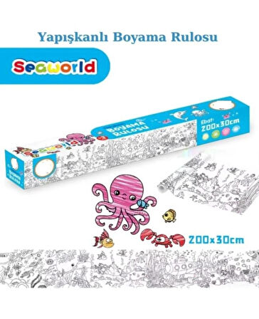 Yapışkanlı Rulo Resim Boyama Kağıdı Sea World 200 x 30 cm