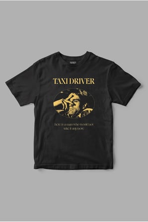 Taxi Driver Retro Baskılı Tişört