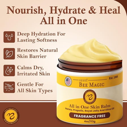 Sweet Bee Magic Organik Bal Özlü Yüz, Cilt ve Vücut Balsamı 113 gr