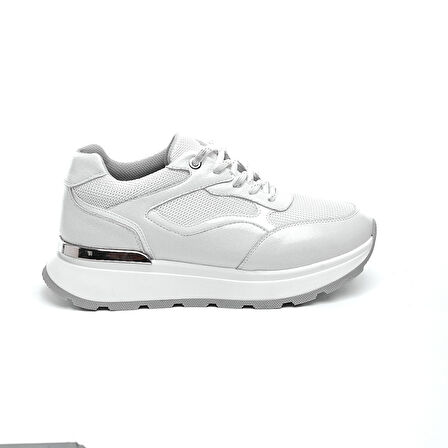 Bağcıklı Yüksek Taban Kadın Sneaker