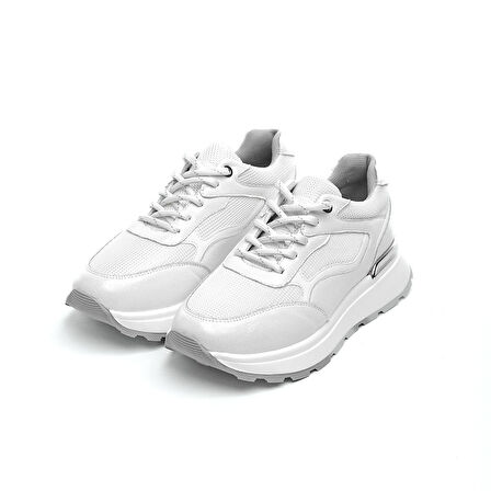 Bağcıklı Yüksek Taban Kadın Sneaker