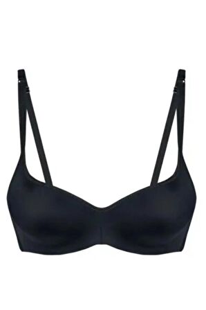 Kadın Sıyah Elastan Mikro Slikon Sütyen