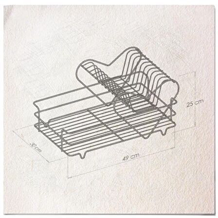 Tekno Tel KB-011 İki Katlı Tezgah Üstü Bulaşıklık Tabaklık Siyah