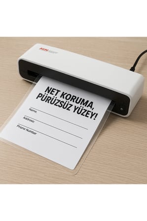 Laminasyon Seti – Laminasyon Makinesi + 125 Micron A4 Laminasyon Filmi (100’lü)