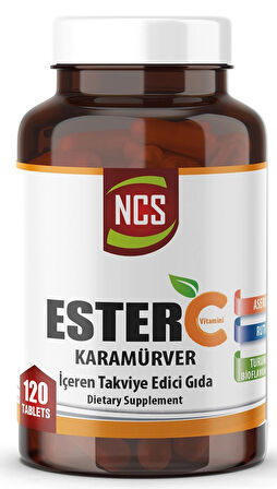 Ester C Vitamini 1000 MG 120 Tablet Kara Mürver Turunçgil