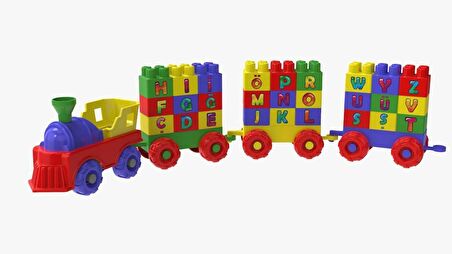 Eğlenirken Öğreten Alfabe Tren Blocks Set - 52 Parça