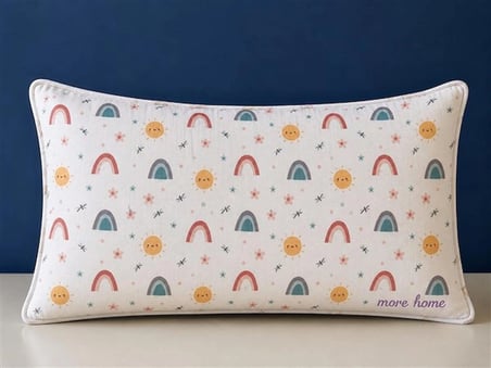 More Home Müslin Bebek Yastık Kılıfı Kapaklı 35X45 Güneş Gök Kuşağı