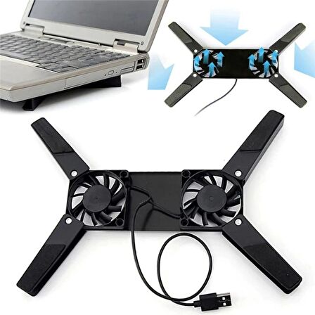 Ultra Küçük Boyutlu Katlanabilir USB Laptop Soğutucu (2 Fanlı)