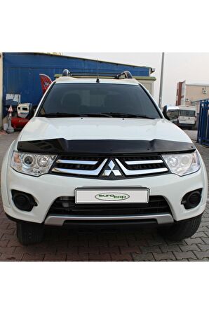 Mitsubishi L200 Ön Kaput Koruma Rüzgarlığı 3mm Akrilik (abs) Parlak Siyah Deflektör 2007-15