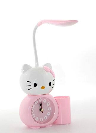 Hello Kitty Masa Lambası Saat Ve Kalemlik Alk2584