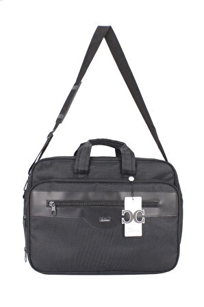 Case Club 2076 Büyük Körüklü 17,3 Inç Laptop Bölmeli El Omuz Çantası