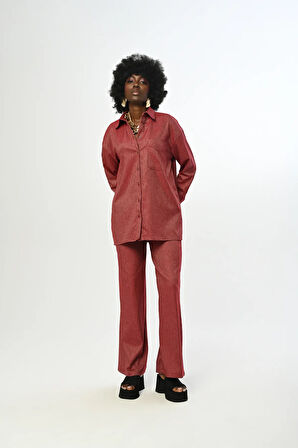 KADIN DÜZ RENK TEK CEPLİ GÖMLEK