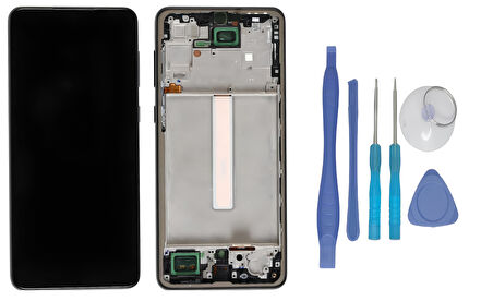 Samsung Galaxy A33 5G SM-A336 Uyumlu Lcd Ekran Dokunmatik SERVİS Orijinali ÇITALI SİYAH + TAMİR SETİ