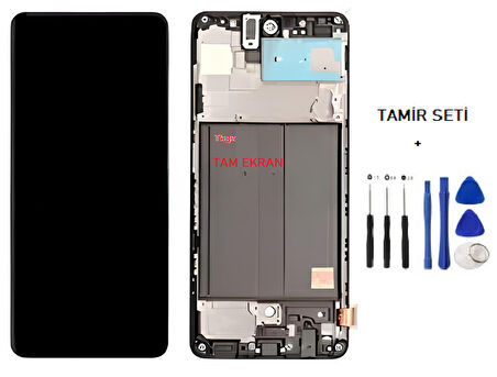 Samsung Galaxy A51 - SM-A515 Uyumlu Lcd Ekran Dokunmatik SERVİS Orijinali ÇITALI + TAMİR SETİ