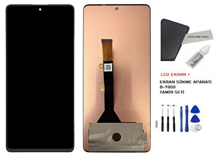 Tecno Camon 20 TFT Lcd Dokunmatik Ekran CK6,CK6n SERVİS Orijinali + B-7000 + TAMİR SETİ