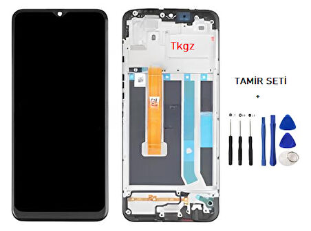 Oppo A15 Uyumlu Lcd Ekran Dokunmatik SERVİS Orijinali ÇITALI + TAMİR SETİ