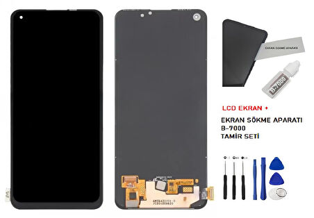 Oppo RENO 6 Uyumlu Lcd Ekran Dokunmatik SERVİS Orijinali +B-7000 + TAMİR SETİ