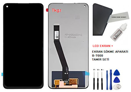 Xiaomi Redmi NOTE 9 Uyumlu Lcd Ekran Dokunmatik SERVİS Orijinali + B-7000 + TAMİR SETİ