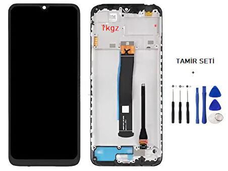 Xiaomi POCO C40 Uyumlu Lcd Ekran Dokunmatik SERVİS Orijinali ÇITALI + TAMİR SETİ