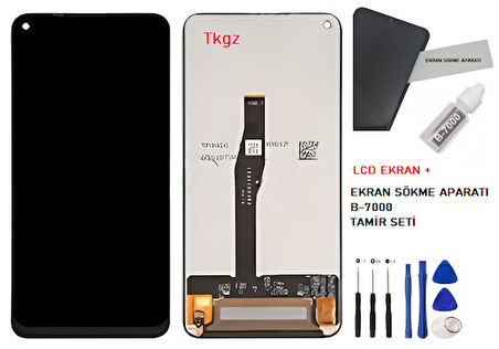 Huawei Nova 5T Uyumlu Lcd Ekran Dokunmatik SERVİS Orijinali + B-7000 + TAMİR SETİ