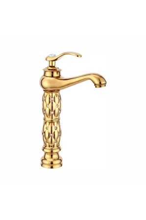 Banyo Çanak Lavabo Bataryası Altın Dore Taşlı Modelı 5 Yıl Garantili