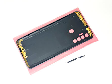 Tecno Spark 7 Pro (KF8)Uyumlu FULL KASA Arka Kapak Batarya Kapağı - FÜME