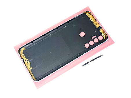 Tecno Spark 7 Pro (KF8) Uyumlu FULL KASA Arka Kapak Batarya Kapağı - MAVİ