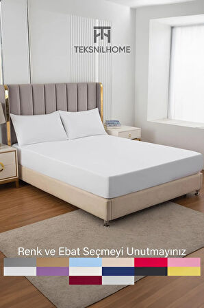 | Ranforce | Pamuklu Tek / Çift Kişilik Beyaz Lastikli Çarşaf | 14 Renk | Fıtted |