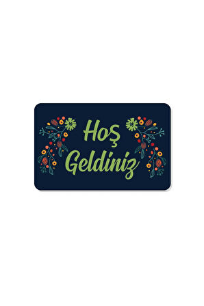 hoş geldiniz yazılır Dekoratif Dış Kapı Önü ve Iç Mekan Paspası yıkanabilir