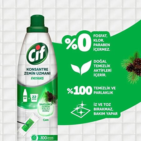 Cif Konsantre Zemin Uzmanı Fayans Çam 895 Ml 