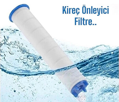BÜYÜK PANEL YÜKSEK BASINÇLI SU TASARRUFLU KİREÇ ÖNLEYİCİ DUŞ BAŞLIĞI 2 ADET YEDEK FİLTRELİ 